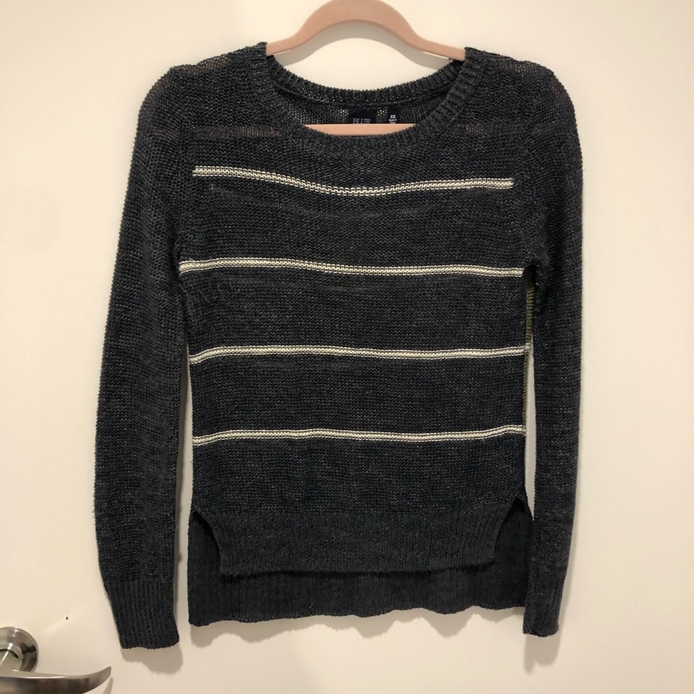Saks Fifth Ave Blue Striped Sweater